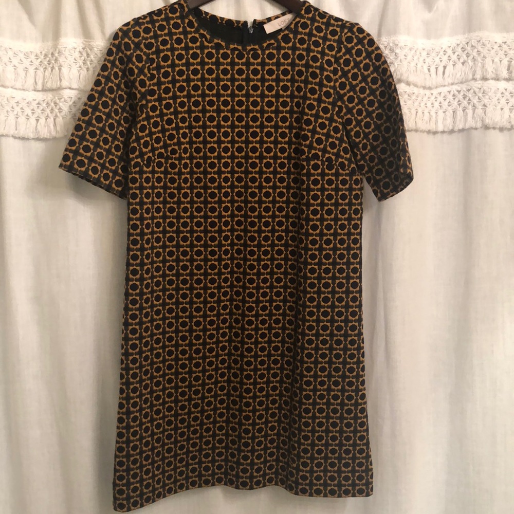 Loft quilted knit sheath dress